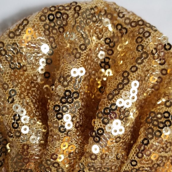 NEW - Men's Sequin Pre-Folded Pocket Square Insert - Gold - Picture 4 of 6